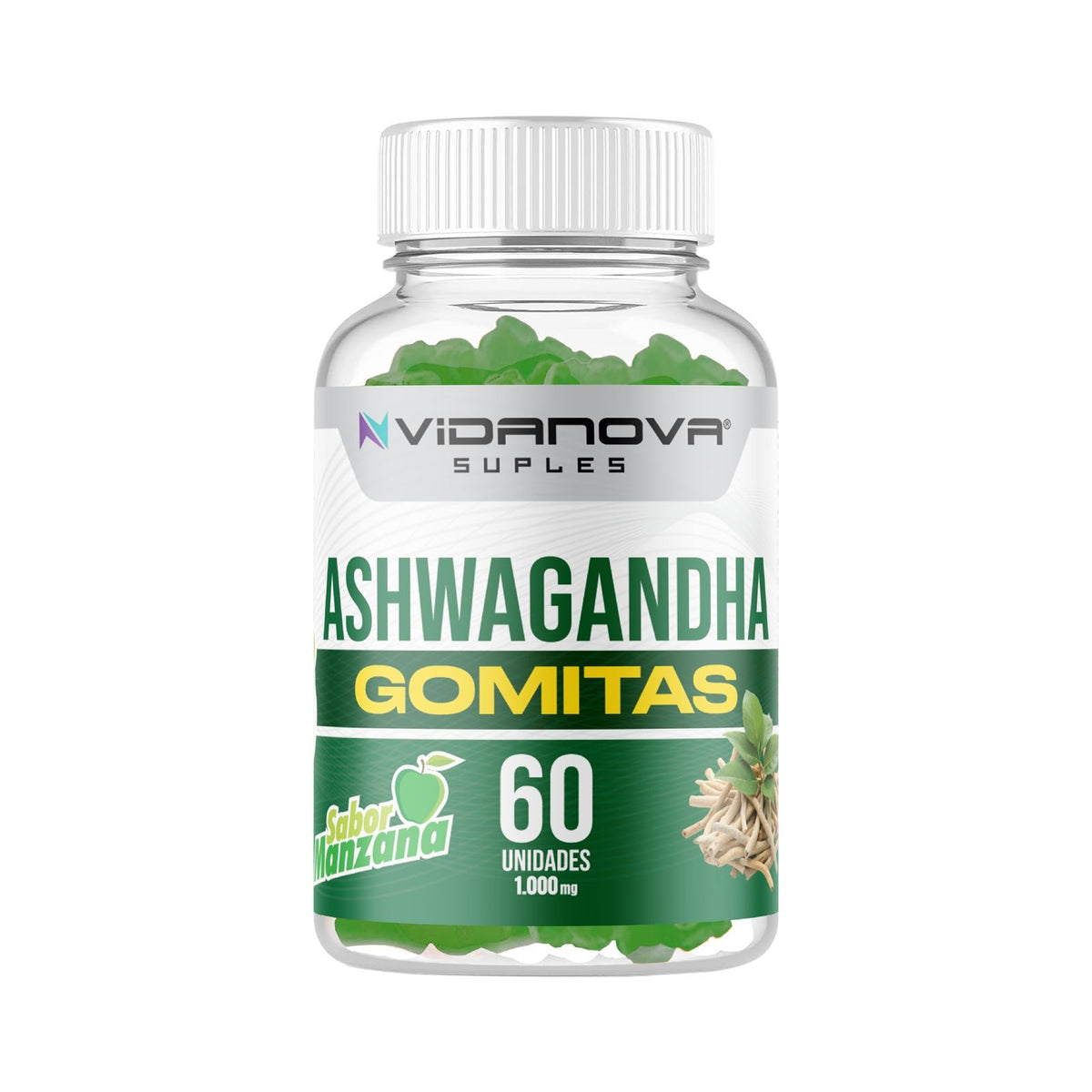 60 GOMITAS ASHWAGANDHA 1000mg